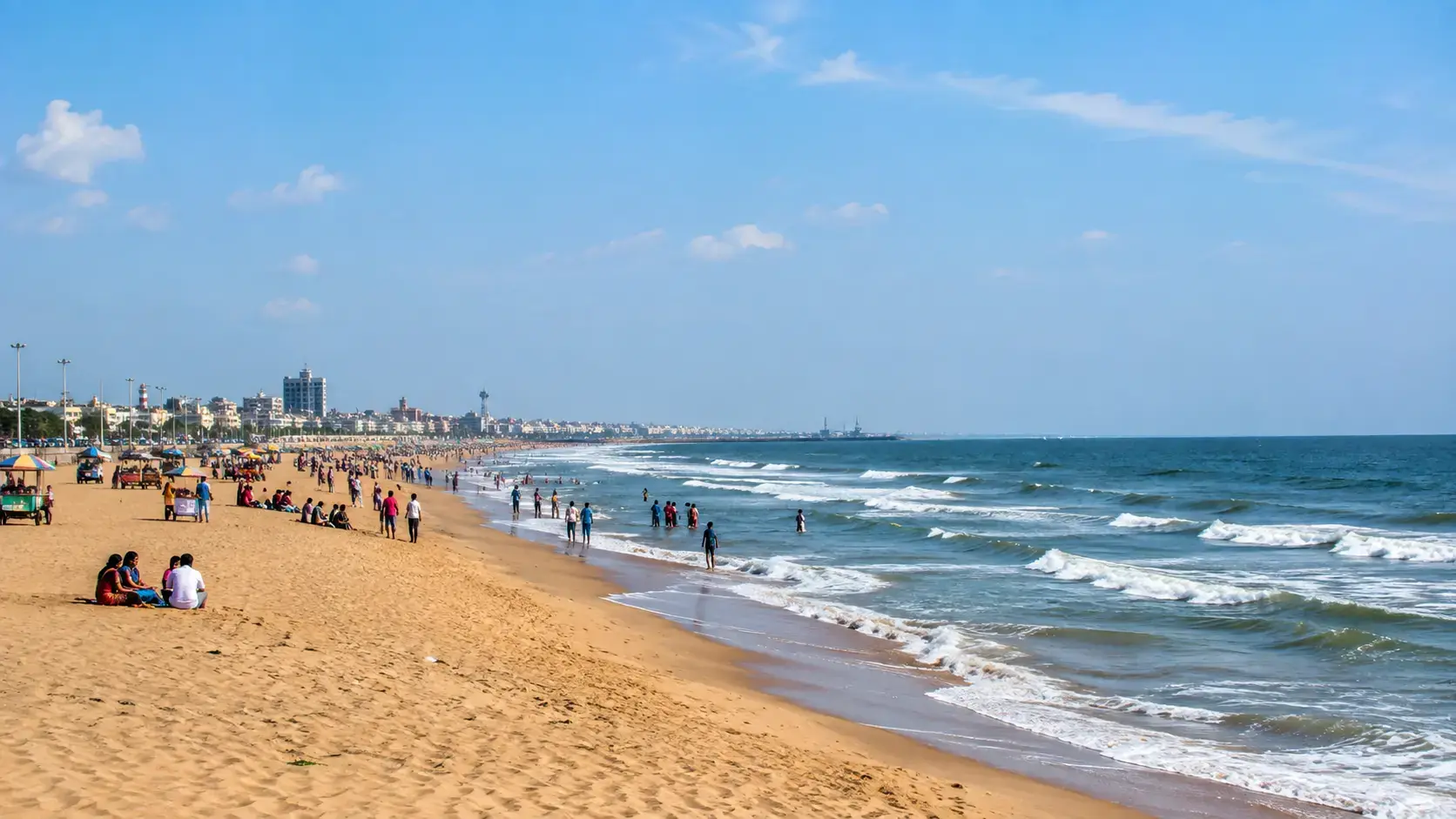 Marina Beach in Chennai, Tamil Nadu