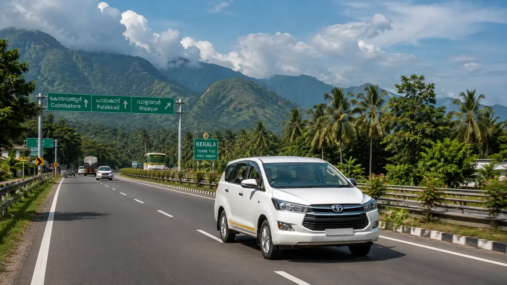 Coimbatore to Palakkad taxi on NH544 through the Palghat Gap