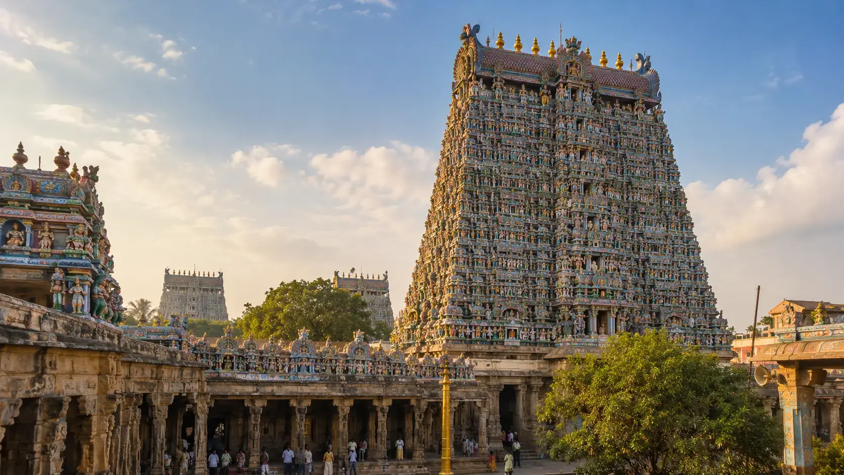 Meenakshi Amman Temple in Madurai, a popular destination for Chennai to Madurai taxi travellers