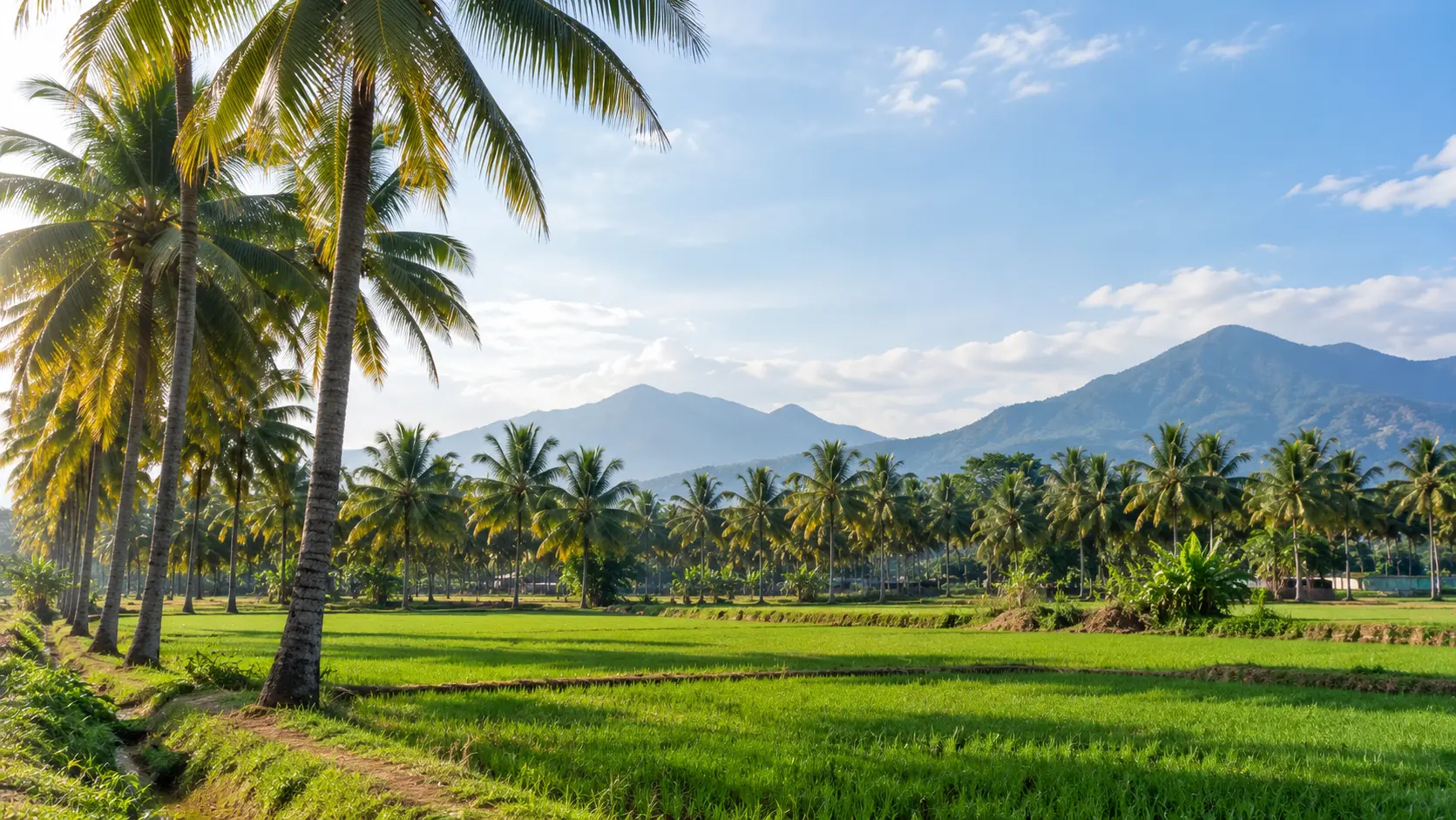 Pollachi Countryside Coconut groves and green countryside around Pollachi, Tamil Nadu
